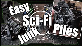 Easy Sci-Fi Junk Piles Terrain from Your Trash (No Mid Vid Adds)