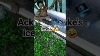 Ackeem Blake ice bath #trending #sports #track #athletics #viral #jamaica