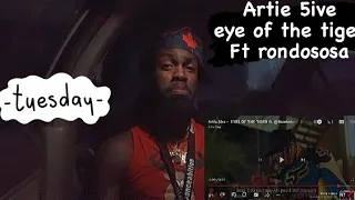 Artie 5ive -eye of the tiger ft - Rondososa  ( AMERICAN REACTION VIDEO) 🏅🫶🏾❤️🅱️