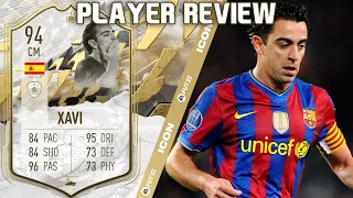 THE MAESTRO! 🇪🇸 94 ICON MOMENTS XAVI PLAYER REVIEW! FIFA 22 ULTIMATE TEAM