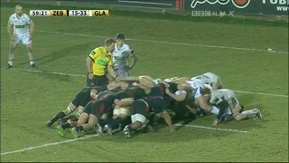 #ZEBvGLA le Zebre #Rugby segnano con D'Apice dopo una mischia ai 5 metri in attacco