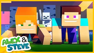 BUILD BATTLE 2 - Alex and Steve Life (Minecraft Animation)