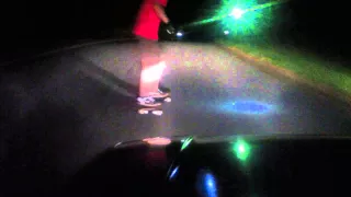 Longboarding  raw runs at night