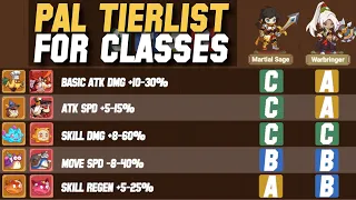 PAL TIERLIST for EVERY CLASS in Legend of Mushroom