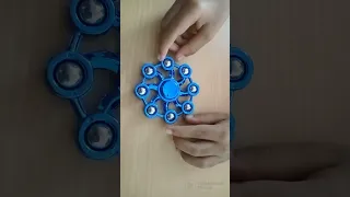 8 Sided big size metal spinner blue