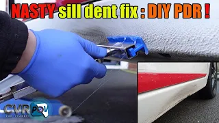 Do off the shelf cheap PDR tools even work? I find out with this sill crease! Glue Pulling!