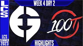 EG vs 100 Highlights | LCS Summer 2023 W4D2 | Evil Geniuses vs 100 Thieves