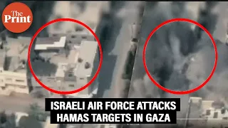 Watch: Israel's Air Force attacks weapons warehouse & other targets of Hamas in Gaza Strip