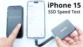 iPhone 15 Pro Max SSD Speed Test With a 1TB Samsung T7 External USB-C SSD Storage Drive