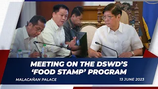 Meeting on the DSWD’s Food Stamp Program 06/13/2023