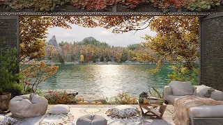 🍂🍃Lakeside Autumn Bliss: A Cozy Retreat with Falling Leaves and Nature Sounds, Autumn Ambience ASMR