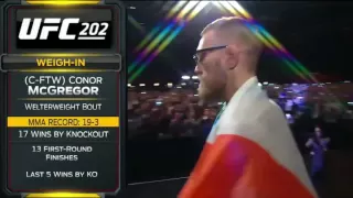 UFC 202 weigh-in: Conor mcgregor vs Nate Diaz