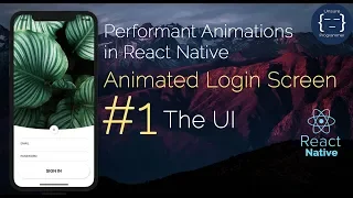 #1 Animated Login Screen - Professional Animations in React Native | Reanimated | Gesture Handler