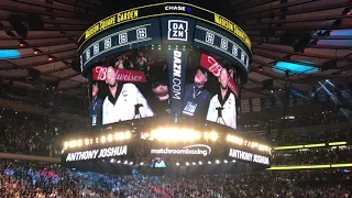 Anthony Joshua ring walk before fight with Andy Ruiz at Madison Square Garden, NYC