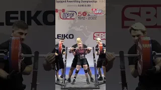 World Junior Record Squat with 215 kg by Zuzanna Kula POL in 52 kg class #IPF #JUNIOR #WORLDRECORD