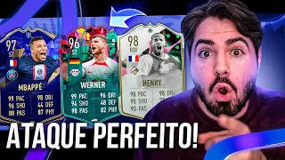 QUE ATAQUE É ESSE!? HENRY 98 - MBAPPE 97 E WERNER BIZARRO LEVEL UP!!! FUT DRAFT FIFA 23