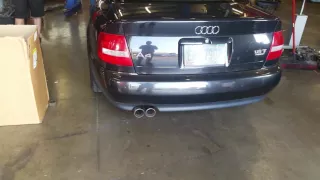 Audi A4 with 4.2 v8 swap and twin 1 exhaust