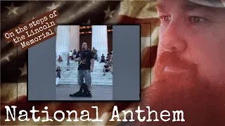 Michael Austin Sings National Anthem at Lincoln Memorial