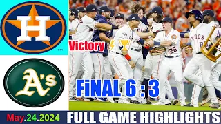 Houston Astros Vs. Oakland Athletics (05/24/24) FULL GAME Highlights | MLB Season 2024