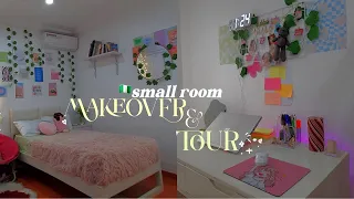 EXTREME SMALL BEDROOM MAKEOVER + TOUR *aesthetic tiktok/pinterest inspired desk setup *danish pastel