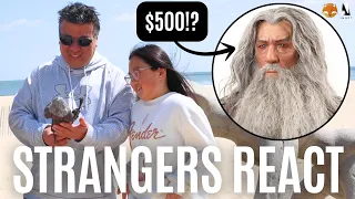 Strangers React to $500 Gandalf InArt Action Figure
