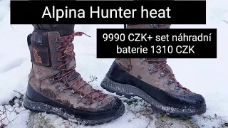 Vyhřívané pohorky,boots with heating, Alpina Hunter heat 9990 CZK+ battery set1310 CZK@jpforest8882