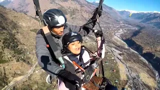 Paragliding India Funny video scared women very funny for  paragliding call +917833965478