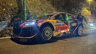 SEBASTIEN LOEB STARTS HIS FORD PUMA WRC HYBRID 2022 AT NIGHT [ PURE SOUND ] 4K