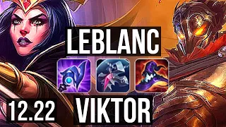 LEBLANC vs VIKTOR (MID) | 15/0/4, Legendary | EUW Master | 12.22