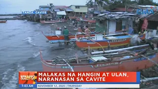 UB: Malakas na hangin at ulan, naranasan sa Cavite