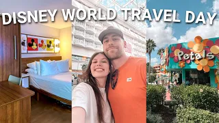 DISNEY WORLD TRAVEL DAY - Travel to Orlando, Pop Century Check-In and Room Tour & just engaged!!