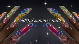 COLORFUL SUMMER NAILS🌻✨| Nail Reserve LA Polish Collection + eclectic nail art!✨