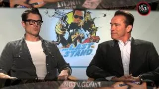 Arnold Schwarzenegger, Johnny Knoxville & Jaimie Alexander on The Last Stand