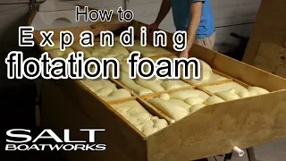 How to pour expanding flotation foam in a boat hull - How to Build a Boat Part 10