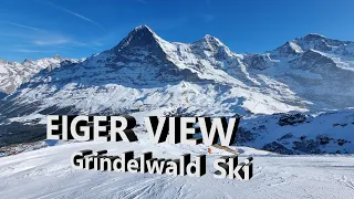 Grindelwald Skiing - Eiger Jungfrau View - Switzerland Winter - GoPro Hero Cinematic 4K UHD