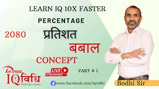 Loksewa IQ | Percentage (प्रतिशत) Part # 1 [2080] | बबाल CONCEPT | By Bodhi Sir | IQ Vidhi