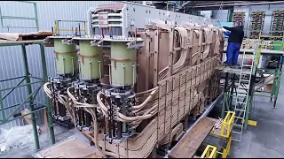 Hypnotic Process Of Manufacturing & Installing Giant Power Transformers. Modern Wire Winding Machine