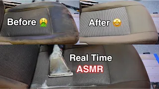 Extremely Satisfying Real Time ASMR | NASTIEST Seat Extraction | MAD Detailing | Car Cleaning!!