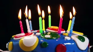 Decorated Birthday Cake Stock Video