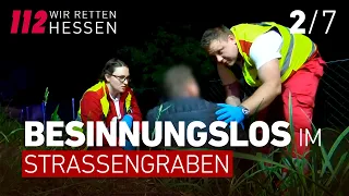 Besinnungslos im Straßengraben | 112  Wir retten Hessen! | Remix 2/7