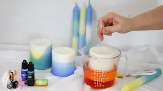 How To Dip Dye Pillar Candles