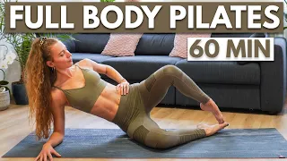 60 MIN INTENSE FULL BODY PILATES WORKOUT | Full Length 1 Hour Pilates Class | No Equipment