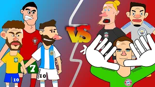 Goalkeeping Challenge🔥⚽ | Messi,Ronaldo,Neymar vs Neuer,Karius,Ederson,Onana,Sommer🔥