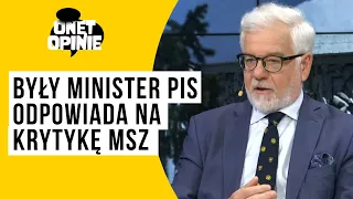 Były minister PiS odpowiada na krytykę MSZ. Mówi o "haniebnej polityce" i "politycznych hienach"