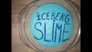 Iceberg Slime - How to make Iceberg Fluffy Slime - DIY project slime