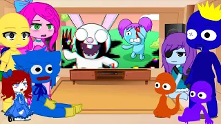 Rainbow Friends w/ Pibby And Poppy Playtime React To Pibby’s Sad Origin Story II Gacha Club II