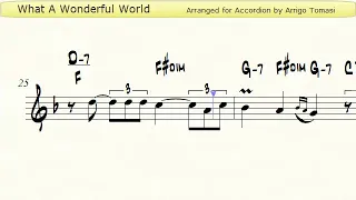 What A Wonderful World (Louis Armstrong) - Accordion Sheet music