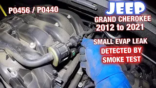 Jeep Grand Cherokee 2012 to 2019  Evap Small Leak Fixed P0456 p0440, Smoke Tested