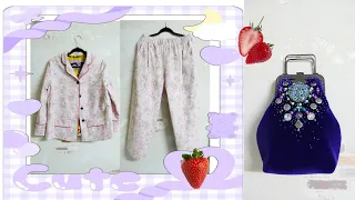 Переделка сумочки с фермуаром 🎄 Домашняя пижама