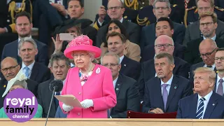 The Queen pays tribute to D-Day veterans